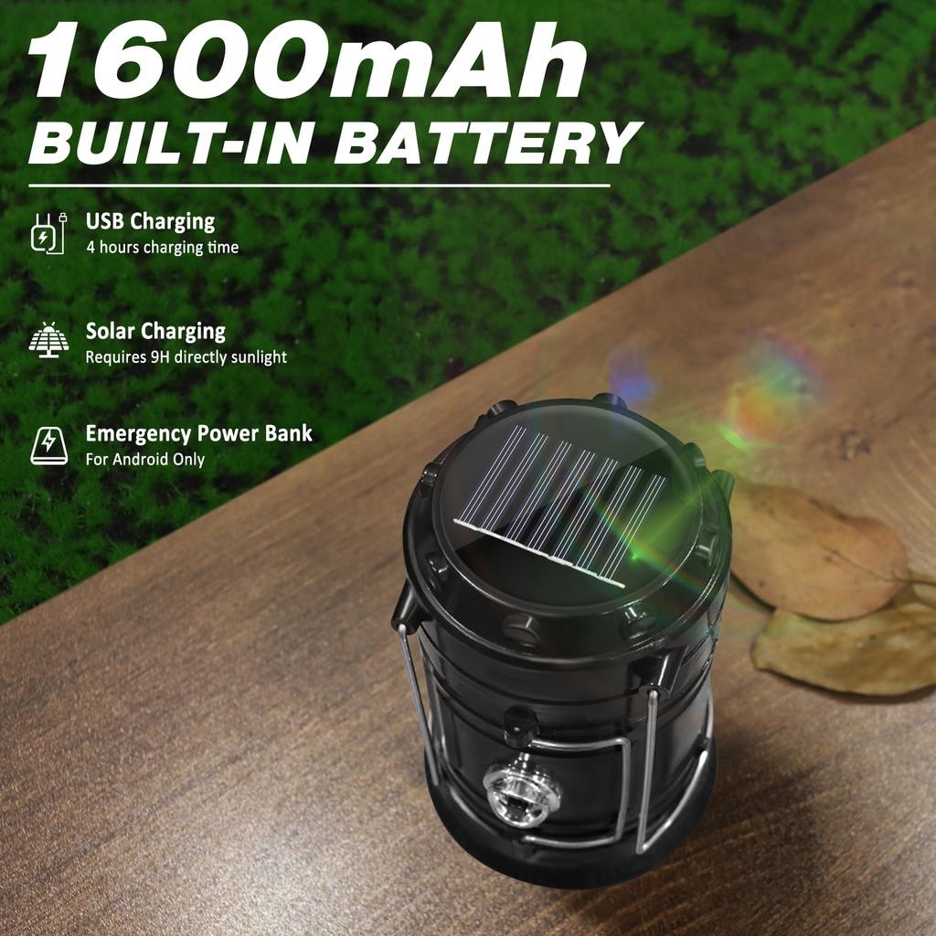 4ks solární kempingové světlo, skládací LED solární USB nabíjecí světlo svítilna nouzové závěsné světlo kempingové potřeby sada pro přežití v bouři vnitřní i venkovní použití