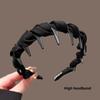Jednoduchá černá čelenka Šperkařský materiál Látka Dívka Ženy Čelenka Polotovar Pevné Vlasové doplňky Obruč Pokrývka hlavy