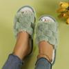Women's Soft Open Toe Slippers Lightweight Soft Sole Indoor Shoes