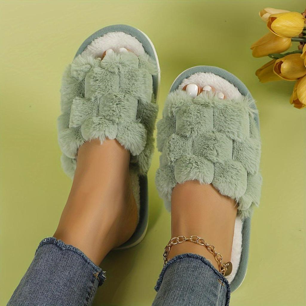 Women's Soft Open Toe Slippers Lightweight Soft Sole Indoor Shoes