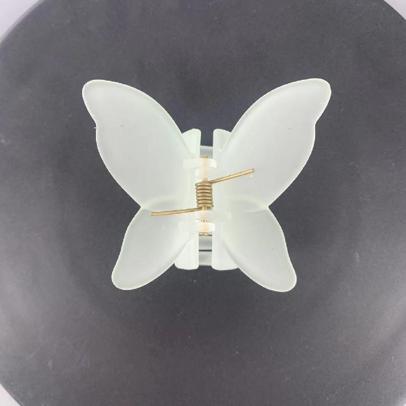 Pinza per Capelli a Forma di Farfalla Trasparente Satinata per Donna - Accessorio per Capelli di Nicchia Trendy