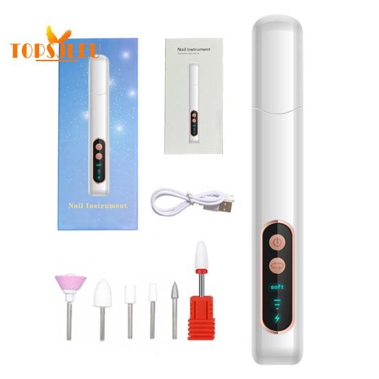 

Беспроводной электрический набор сверл для ногтей с 6 сверлами - перезаряжаемый через USB, 3 регулируемые скорости, инструменты для шлифовки ногтей, удаление омертвевшей кожи, удаление гель-лака для ногтей белый