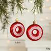 2Pcs Christmas Balls Ornaments Candy Cane Owl Christmas Tree Pendant Red And White Decorations Xmas  Year Home Party Decor