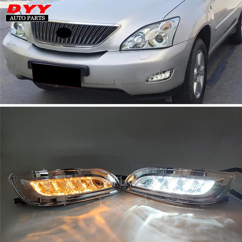Compatible Daytime Running Lights & Front Fog Lights for 03-09 Lexus RX330/RX350 with Modified Headlights and TRD Grille