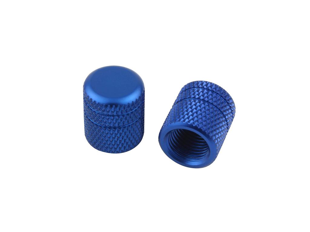POSH FAITH Motorcycle Supplies Aluminum Colored Air Valve Cap Knurled