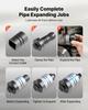 Exhaust Pipe Expander Tool Kit, 41.27mm - 107.95mm Exhaust Pipe Stretcher, Muffler Pipes Spreader with 7 Heavy-Duty Collects & Storage Case,