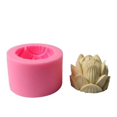 3D Lotus Flüssigsilikon Fondantform DIY Lotus Seife Seife Duftgips Kerze Handgemachtes Seifenwerkzeug LS