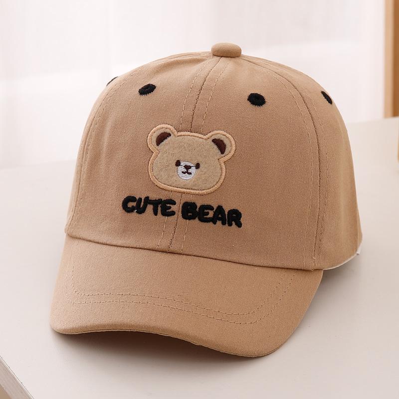 Child's Minimalist - Unisex Simple Round-Head Little Bear CUTE BEAR Letter Embroidery Edgeless Baseball Cap