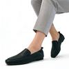 Mocassini da Donna in Morbida Vera Pelle Slip-On Piatte Pelle di Mucca Comode Scarpe da Lavoro per Ufficio Stile Business Scarpe Casual Nere