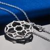 925 Sterling Silver 16-30 Inch Women's Exquisite Flower Pendant Necklace Accessories Wedding Gift Fashion Jewelry