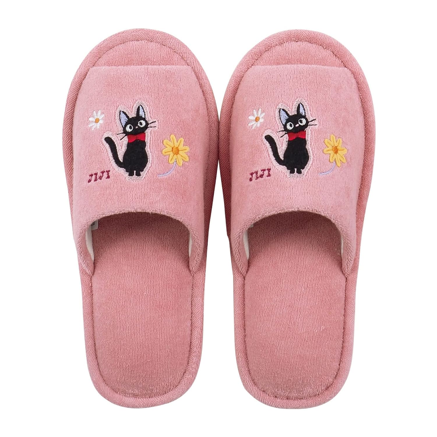 Senko Witchs Delivery Flower Walk Slippers Free Size Pink Character Jiji Cat Ghibli 65144