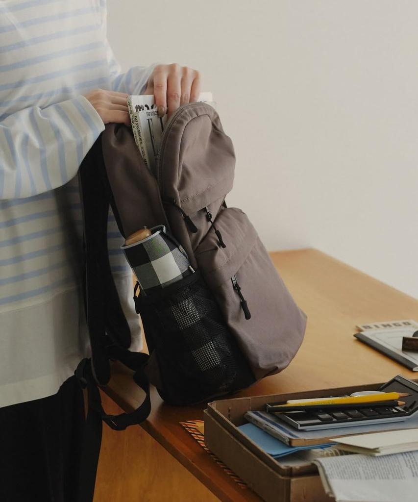 Afternoon Tea Living Zero Gravity Functional Backpack, Gray Beige, Women's, Water-Repellent, Lightweight, with Laptop Storage, Perfect for Commuting