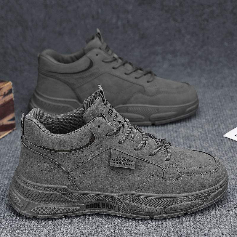 Canvas men's shoes autumn and winter 2025 new boys sports high-top skateboard shoes versatile retro casual winter trendy shoes