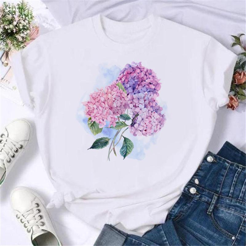 Maycaur Fashion Musical Note Printed Women T Shirt Harajuku Short Sleeve Funny T-Shirt Cute Cartoon Top Tees Female Clothes