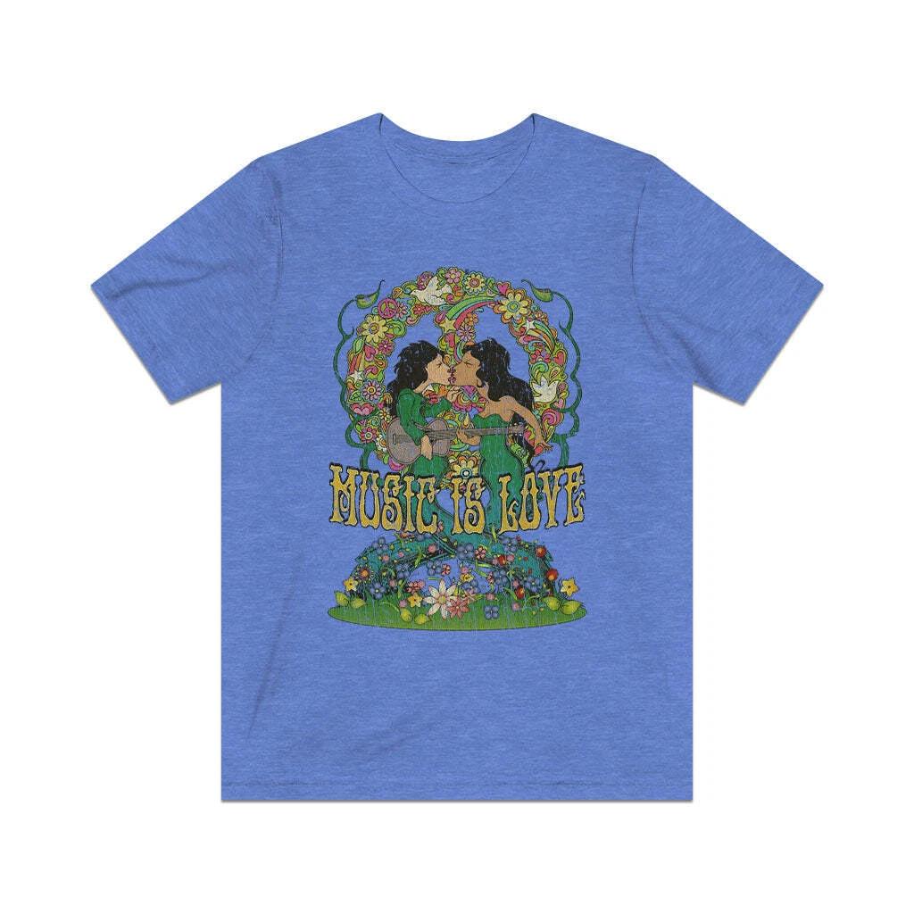 

Music is Love 1971 Vintage Men s T shirt M