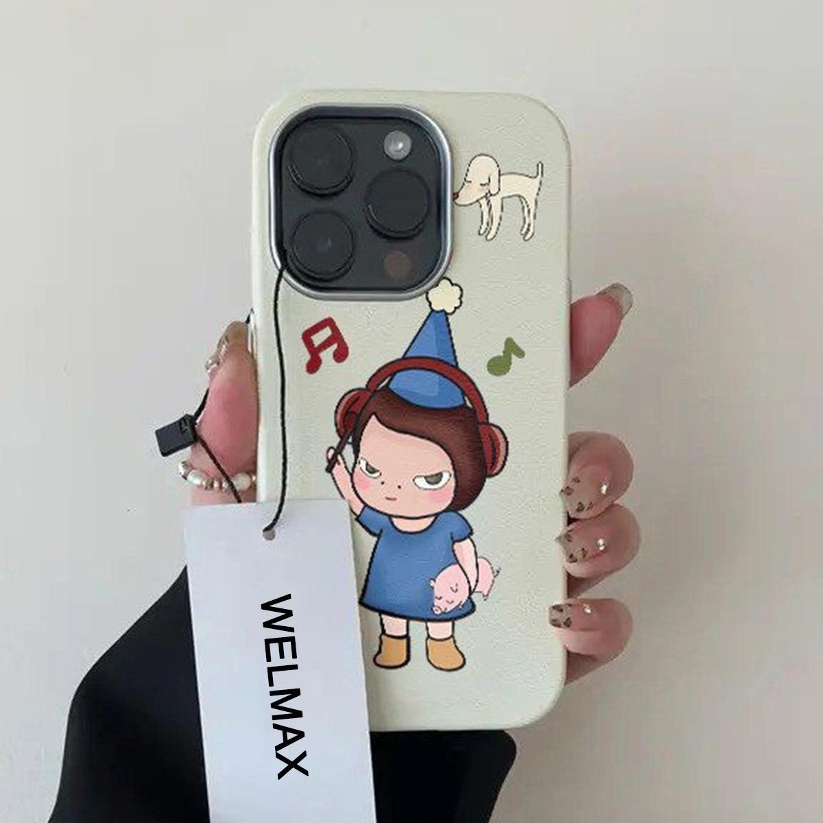 Cute Phone Case Cartoon for Apple Phone Case Magnetic Suction Phone Case Double-layer IMD Dopamine Version For  iPhone 11