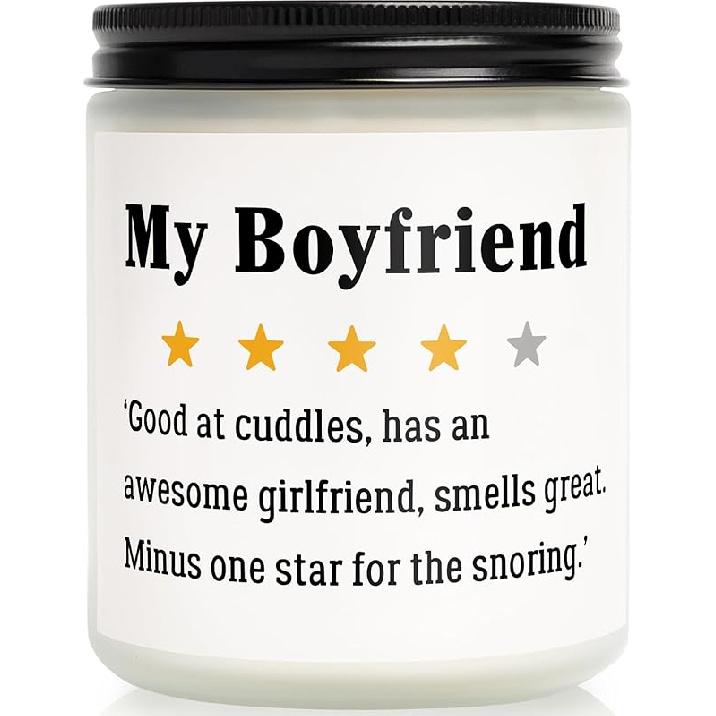 Valentines Day Gifts for Boyfriend Him, Funny Boyfriend Gifts - Lavender Scented Candles, Boyfriend Birthday Gift Ideas, Anniversary Christmas Gifts Valentines Gifts for boyf