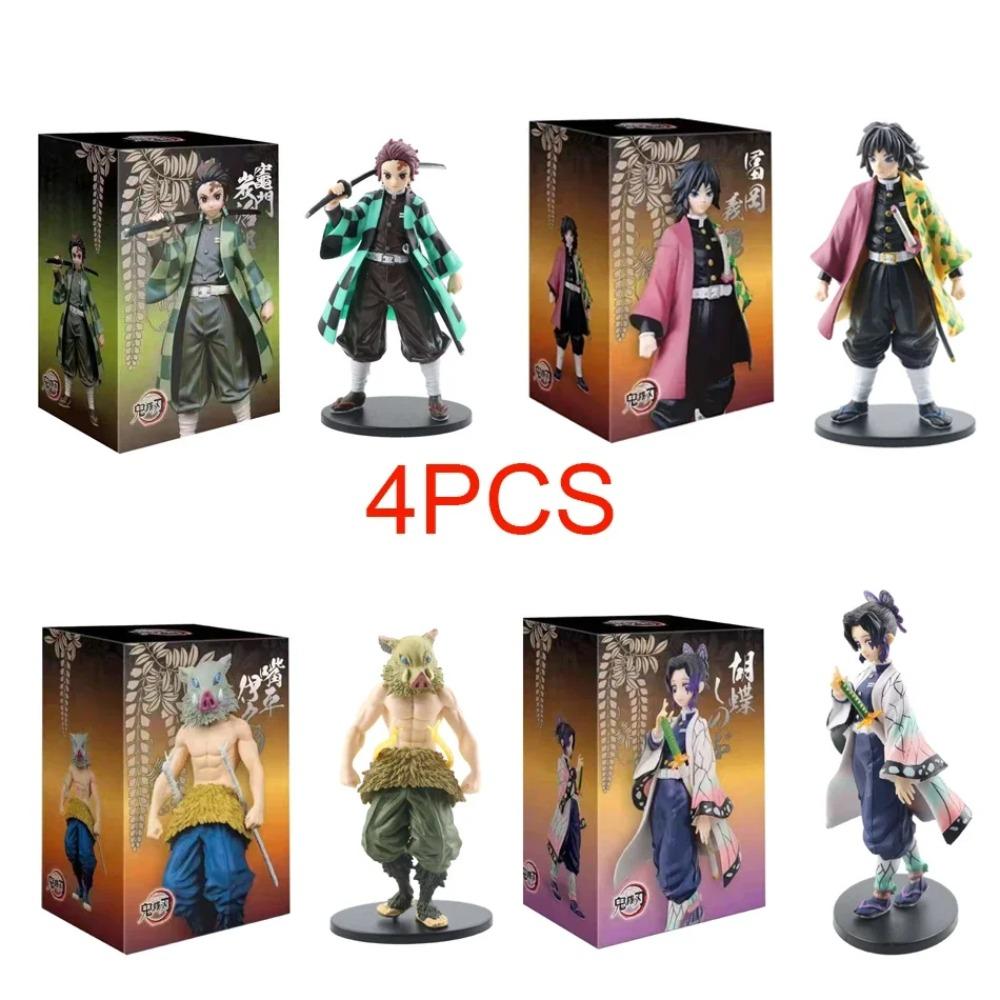 Anime Demon Slayer Figure Kamado Tanjirou Nezuko Action Figures PVC Model Toys Zenitsu Figurine Inosuke Kimetsu No Yaiba Figura