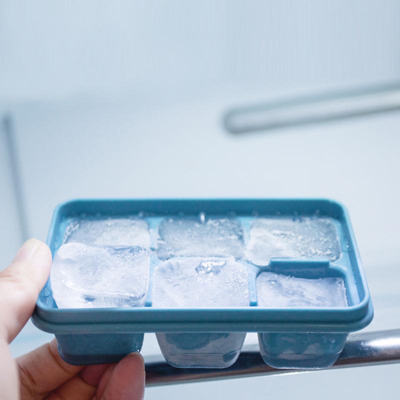 3Pcs Silicone Ice Cube Mold Set Big Square Ice Cube Tray Mold Kit Ice Cube Maker Non-toxic Durable Bar Pub Wine Ice Blocks Maker