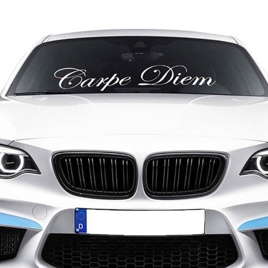 Carpe Diem letras vehículo diseño frontal coche pegatina parabrisas calcomanías decoración