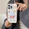 Dla etui na telefon komórkowy IPhone16 Nowy 15promax dla Apple 14 Trójwymiarowy haft ręcznikowy Królik Miffy 13Pro