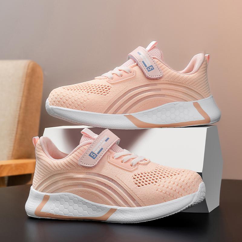 28-38 Children's Plus Size Lightweight Fashionable Breathable Velcro Fly Woven Sports Shoes Casual Shoes Running Shoes