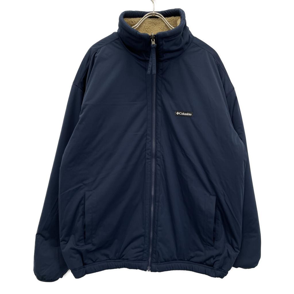 Columbia Brown PM3437-214 Chicago Avenue Reversible Fleece Jacket Jacket XL Brown x navyUsed