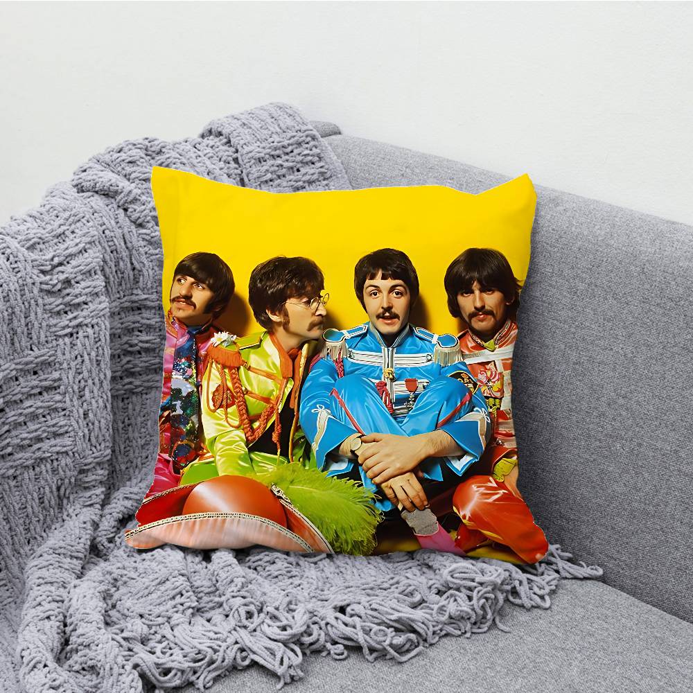 J-John L-Lennon P-Paul Pillowcases Bedroom Living Room Sofa Home Decor Polyester Cushion Cover with Zipper