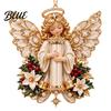 Christmas Tree Decorations Supplies Decoration Acrylic Festive Ornament 2D Angel Cash Holiday Party Hanging Pendant