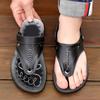 Summer Brand Handmade Slippers High Quality Genuine Leather Men Flip Flops Original Design Indoor&Outdoor Soft Beach Casual Shoe