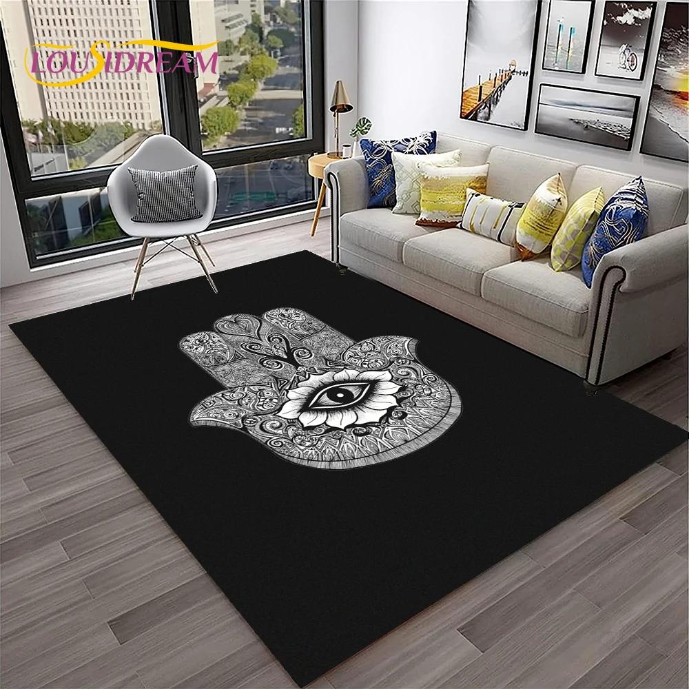 Evil Eye,Eye of Horus,Nazar Tree of Life Carpet Rug for Home Living Room Bedroom Sofa Doormat Decor,Area Rug Non-slip Floor Mat