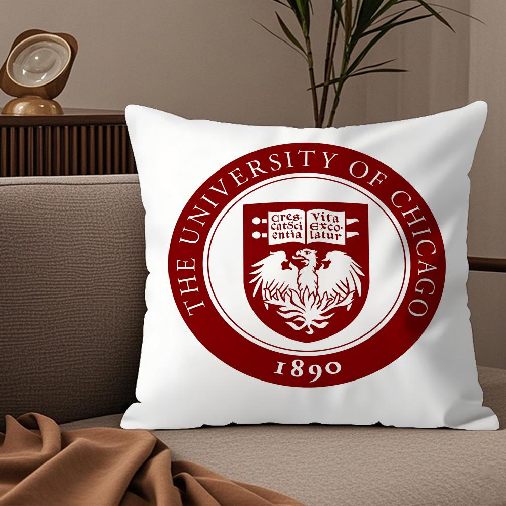 University Of C-Chicago Pillow Case Silky Elegant Comfort Sofa Bed Invisible Zipper