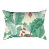 Home Flower and Green Plant Rectangular Waist Pillowcase, Peach Skin Velvet Digital Printed Throw Pillow, Office Waist Cushion Cover