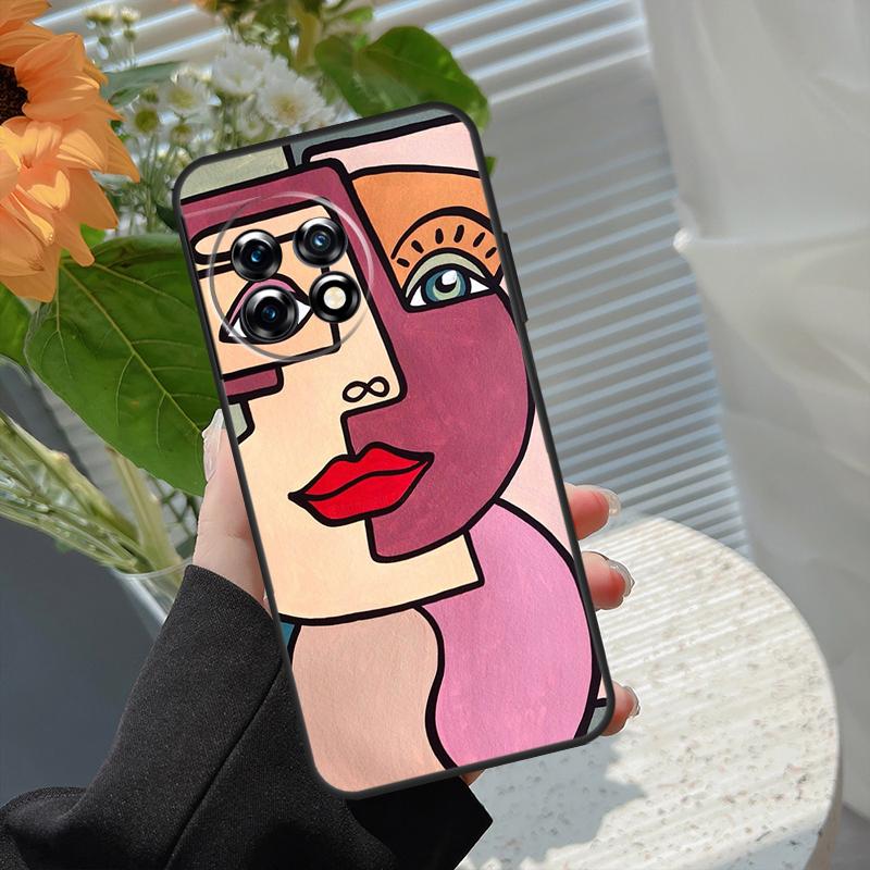 Abstract Portrait Art Painting Case For OnePlus Nord 5 CE 2 3 4 Lite N20 N30 OnePlus 13T 13R 15 13 12 11 10 10T 8T 15R Cover