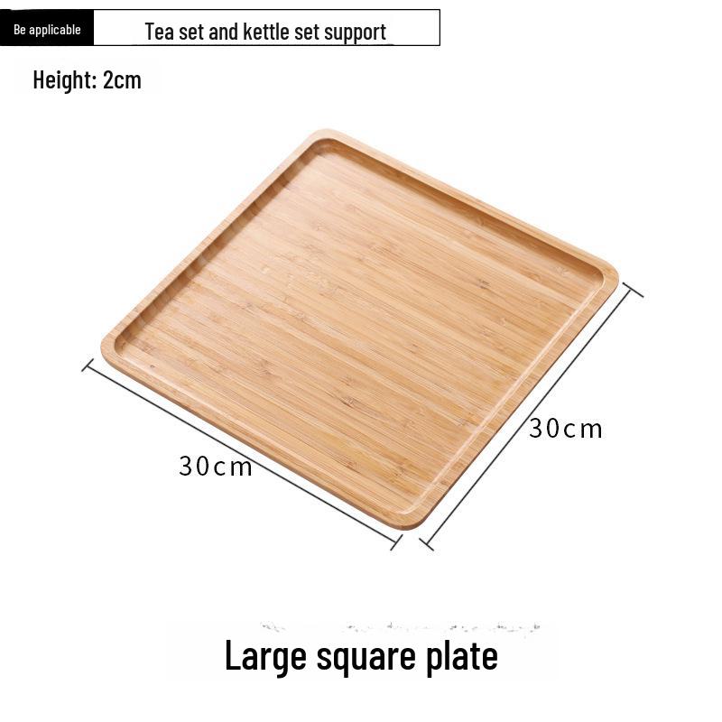 Japanese Bamboo Rectangular Tea Tray - Versatile for Household, Restaurant, Barbecue, Water Cup Storage, and Serving.