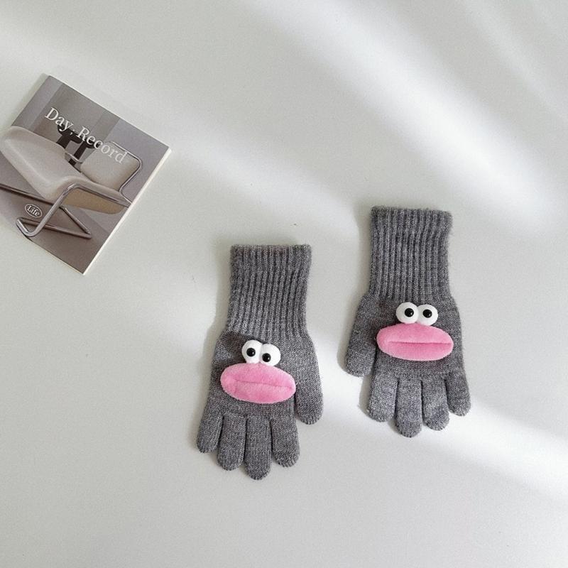 Weiche & Warme Fingerlose Handschuhe Verspielte & Bunte Fünffingerhandschuhe für Jungen & Mädchen Perfekt für Herbst & Winter Langlebig