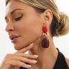 Irregular Statement Dangle Earrings Long Drop Marbled Resin Earrings  Banquet Occasion