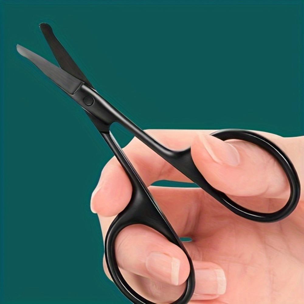 Professional safety nose hair scissors. Round-tip design for pain-free trimming. Ergonomic & durable. Essential for men/women.