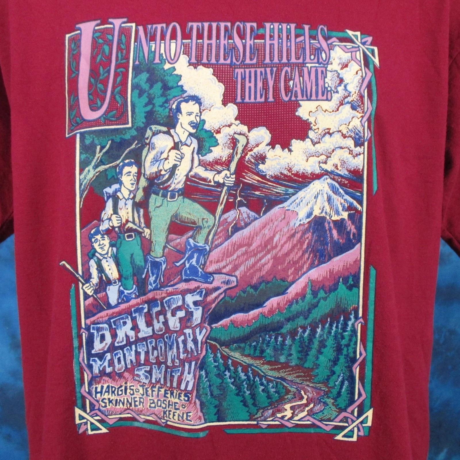 

vintage 90s UNTO THESE HILLS OUTDOOR DRAMA T-Shirt LARGE theater single stitch 4XL
