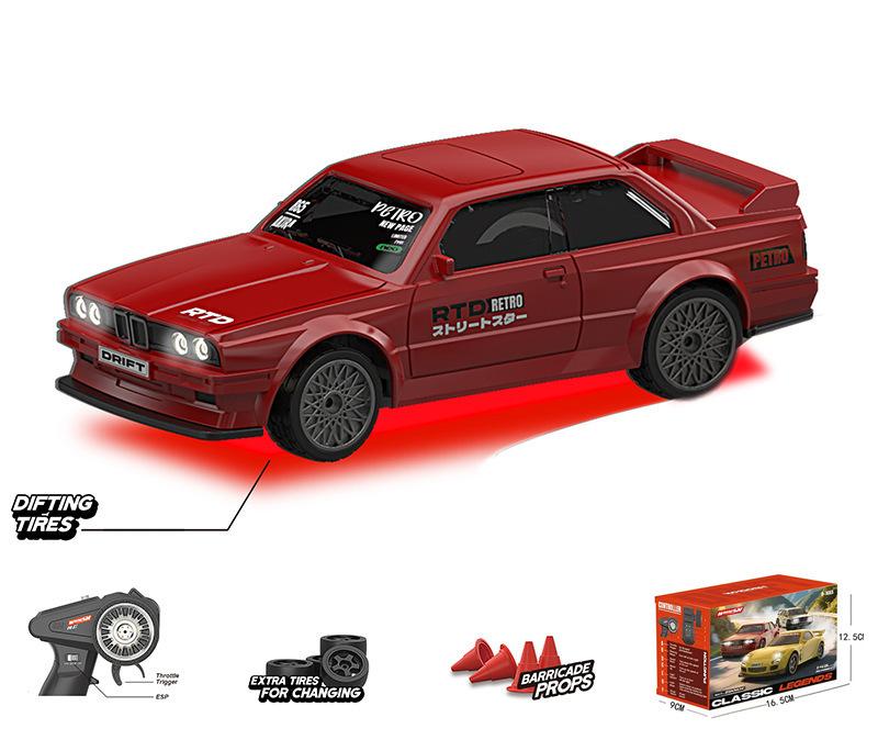 MAV2  Whoosh 1:43 Mini High Speed Drift 4wd Led Racing Car For Mazda Rx7 Subaru Kids Remote Control Car Model Toy Ges