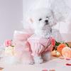 Pretty Dog Lace Skirt Princess Style Summer Dog Clothes Stylish Puppy Wedding Skirt  Dog Clothes