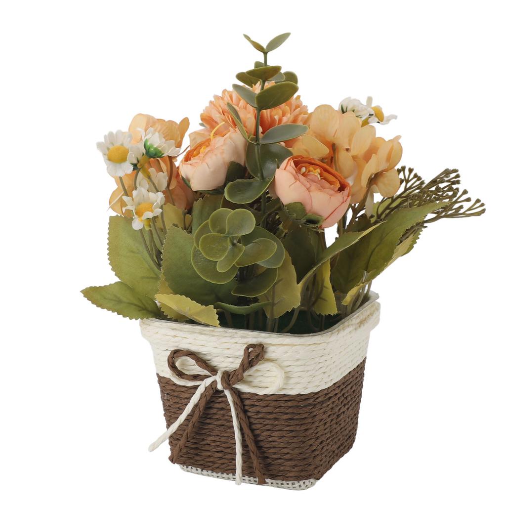 Artificial Potted Plant Creative Realistic Plastic Fake Potted Plants for Home Restaurant Office