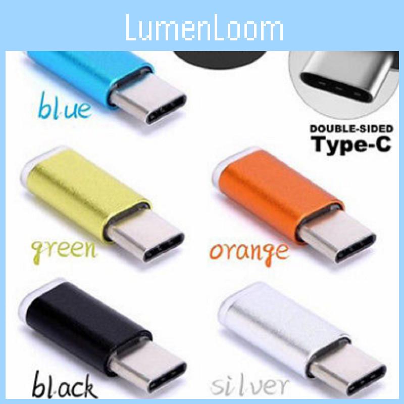 Stylish 3x Metal Micro Usb To Usb-c Type-c Sync Charger Adapter With Effortless Compatibility