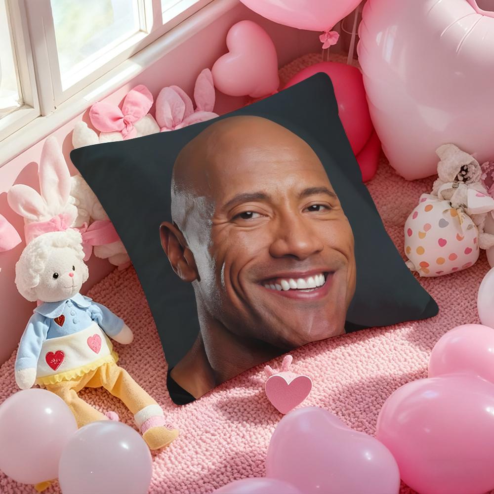 The Rock Face America Dwayne Johnson Cushion Cover Pattern Printed Pillowcase For Living Room Sofa Cushion Cover Bedroom Decor