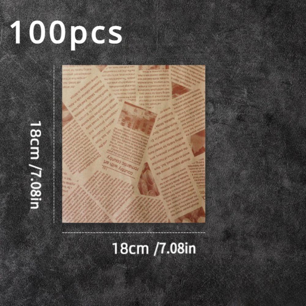 

50/100 шт. Бумага для выкройки из жиростойкой бумаги, бумага для подложки под картофель фри, бургеры, салфетки для столовых приборов, тарелки для закусок, впитывающая жир бумага 100pcs