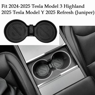 For Tesla Model Y (2025-2026) and Model 3 (2024-2026) Centre Console Slot Sliding Stopper Cup Holder Attachment Fixture