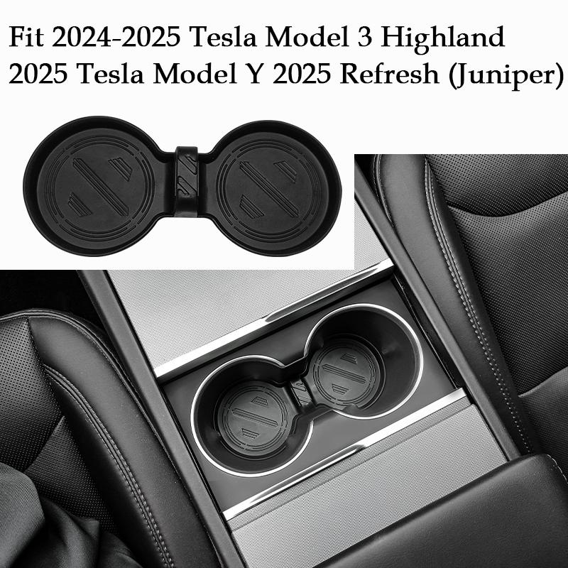 For Tesla Model Y (2025-2026) and Model 3 (2024-2026) Centre Console Slot Sliding Stopper Cup Holder Attachment Fixture