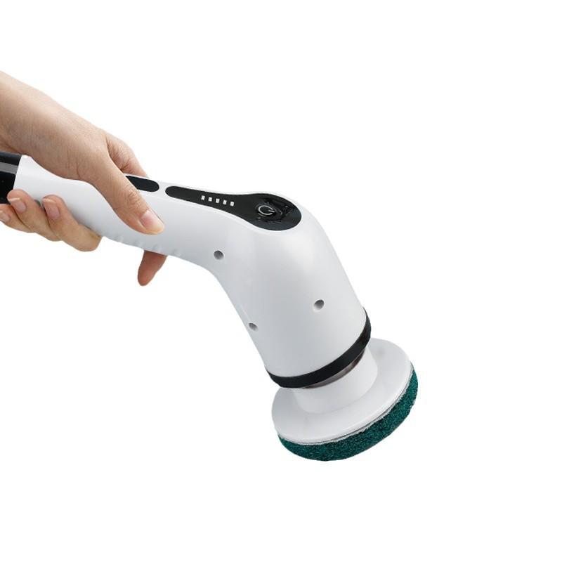 7-i-1 Sladdlös Elektrisk Rengöringsborste med Utdragbart Långt Handtag för Badrum och Golv