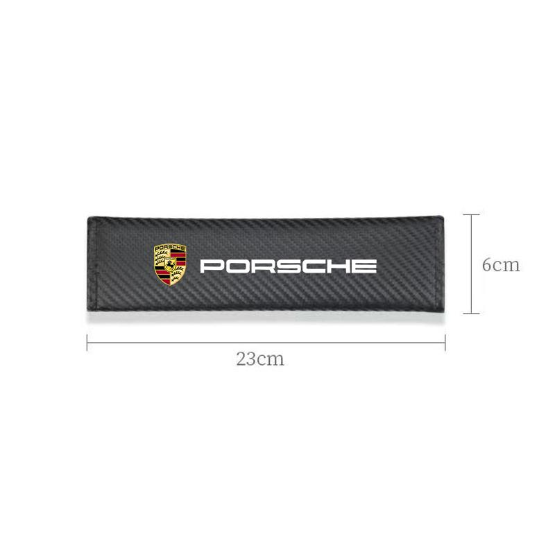 Car Seat Belt Cover Shoulder Protector Pads For Porsche 911 928 Cayenne Panamera Macan Boxster Carrera-GT Accessories Sticker
