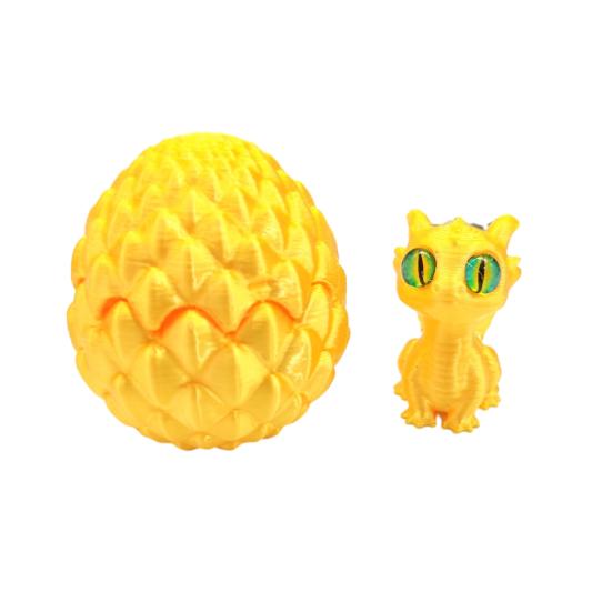 

3D-печатное украшение в виде яйца дракона, яркий цвет, маленький размер, игрушка для снятия стресса, очаровательная мультяшная статуэтка дракона